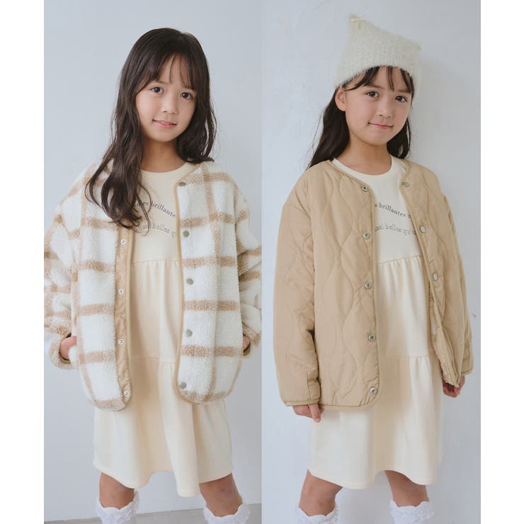 【KIDS/キッズ】リバーシブルチェックボアブルゾン | ROPE' PICNIC【KIDS】 | 詳細画像1 