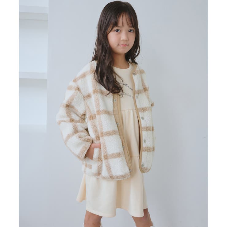 【KIDS/キッズ】リバーシブルチェックボアブルゾン | ROPE' PICNIC【KIDS】 | 詳細画像3 