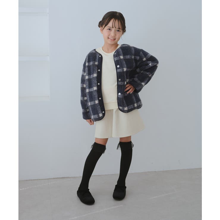 【KIDS/キッズ】リバーシブルチェックボアブルゾン | ROPE' PICNIC【KIDS】 | 詳細画像7 