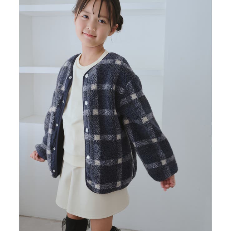 【KIDS/キッズ】リバーシブルチェックボアブルゾン | ROPE' PICNIC【KIDS】 | 詳細画像8 