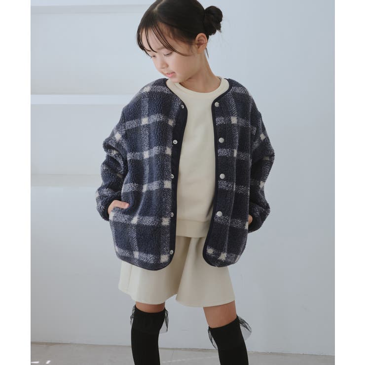 【KIDS/キッズ】リバーシブルチェックボアブルゾン | ROPE' PICNIC【KIDS】 | 詳細画像9 
