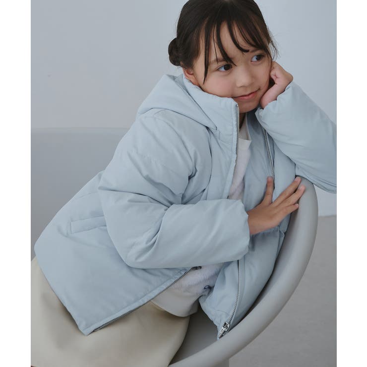 サックス(48) | GREEN DOWN MINOTECHフード取り外しショートダウン | ROPE' PICNIC【KIDS】