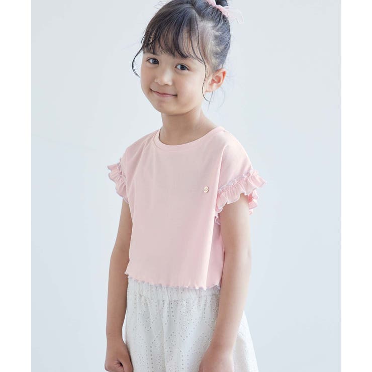 フリルスリーブスウェットップス(F WHITE): TOPS