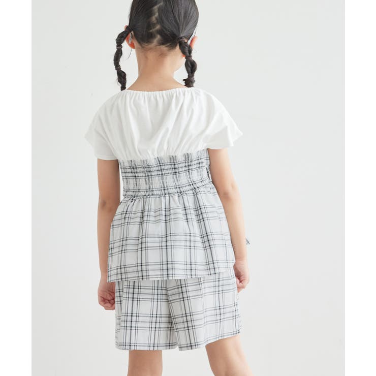 【KIDS】レイヤード風チェックドッキングチュニック/セットアップ対応 | ROPE' PICNIC【KIDS】 | 詳細画像6 