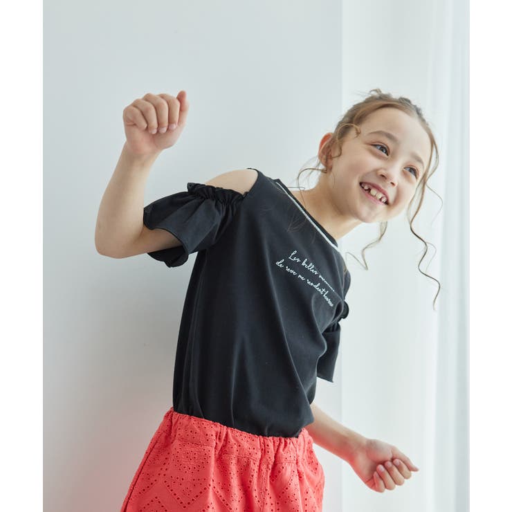 【KIDS】肩あきハーフスリーブTシャツ/冷感・WEB限定サイズ:110cm | ROPE' PICNIC【KIDS】 | 詳細画像3 