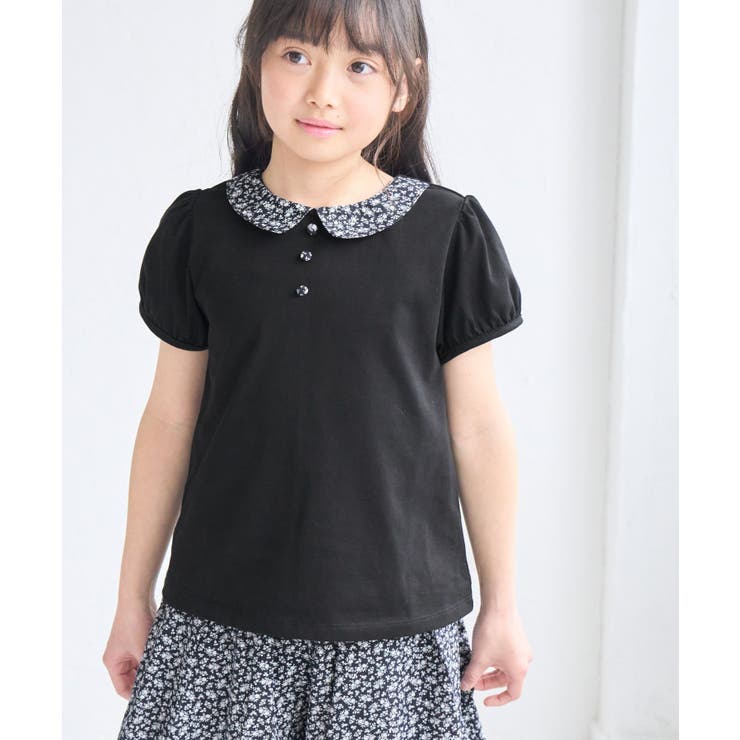 【KIDS/キッズ】プチフラワー衿付きトップス/セットアップ対応 | ROPE' PICNIC【KIDS】 | 詳細画像1 