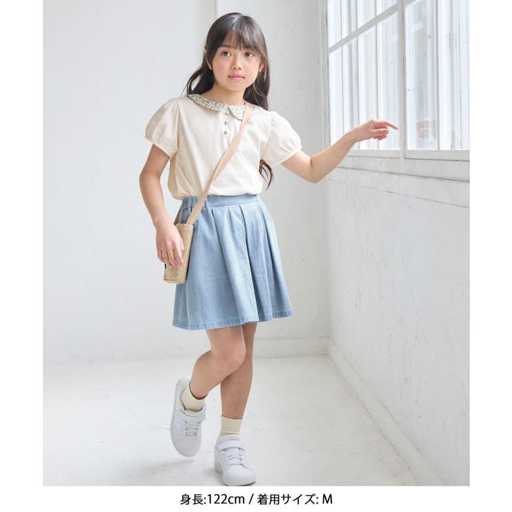 【KIDS/キッズ】プチフラワー衿付きトップス/セットアップ対応 | ROPE' PICNIC【KIDS】 | 詳細画像7 