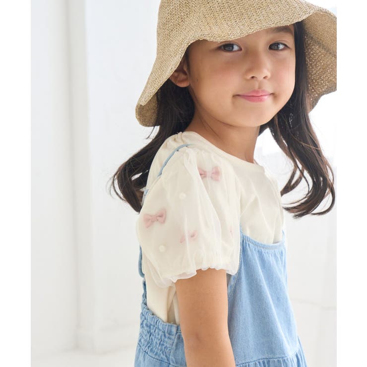 オフホワイト(15) | 【KIDS】リボンスリーブトップス | ROPE' PICNIC【KIDS】
