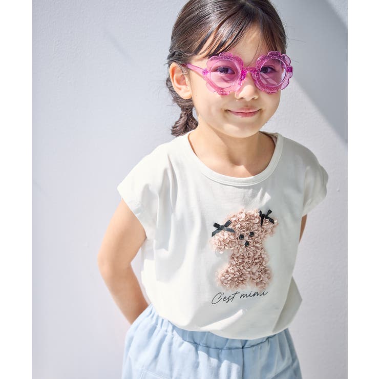 ホワイト(10) | 【KIDS/キッズ】プードルモチーフTシャツ/接触冷感 | ROPE' PICNIC【KIDS】