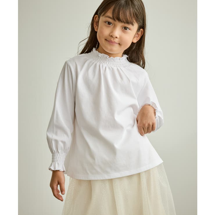 【KIDS/キッズ】スタンドフリルシャーリングカットソー/セレモニー対応 | ROPE' PICNIC【KIDS】 | 詳細画像2 