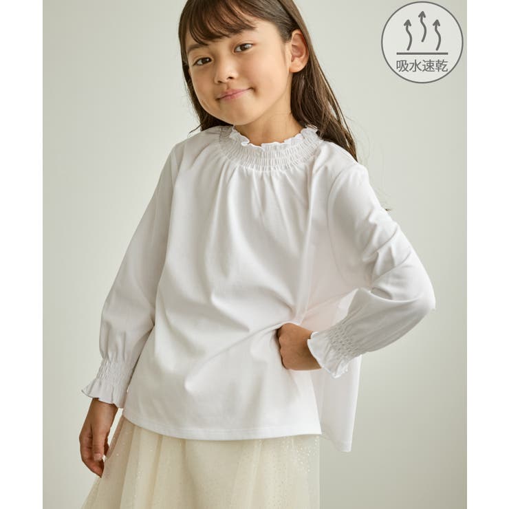 オフホワイト(15) | 【KIDS/キッズ】スタンドフリルシャーリングカットソー/セレモニー対応 | ROPE' PICNIC【KIDS】