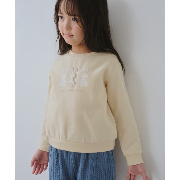 【KIDS/キッズ】裏起毛うさぎモチーフプルオーバー | ROPE' PICNIC【KIDS】 | 詳細画像1 