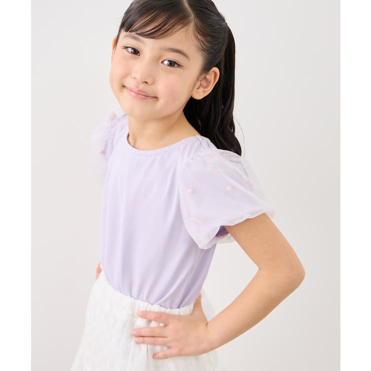 【KIDS/キッズ】フラワースリーブTシャツ/接触冷感 | ROPE' PICNIC【KIDS】 | 詳細画像21 