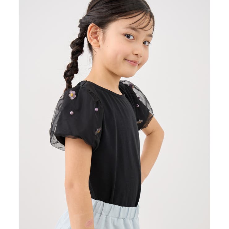 【KIDS/キッズ】フラワースリーブTシャツ/接触冷感 | ROPE' PICNIC【KIDS】 | 詳細画像7 