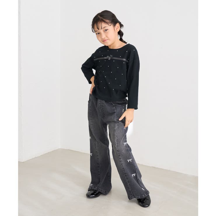 【KIDS/キッズ】ラインストーンリボンTシャツ | ROPE' PICNIC【KIDS】 | 詳細画像3 