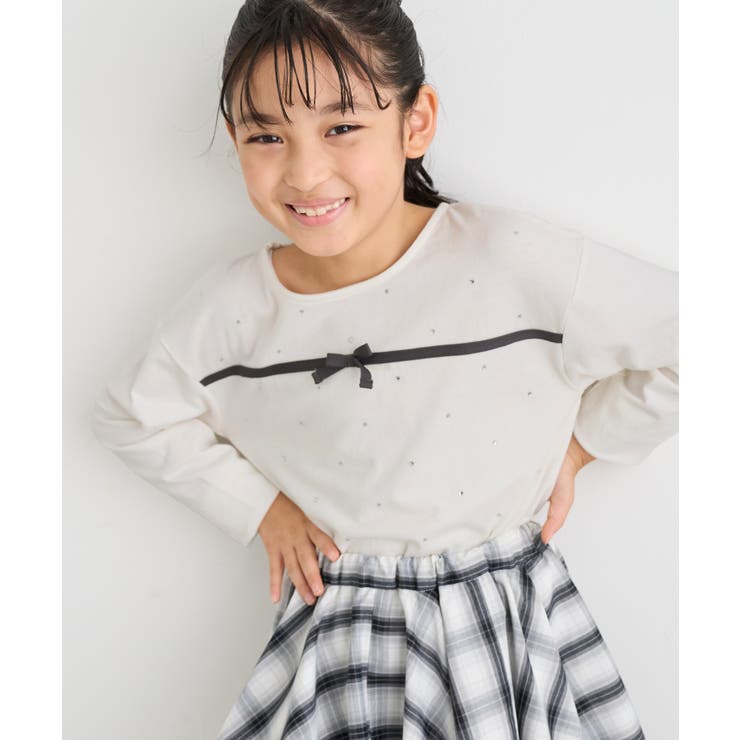 【KIDS/キッズ】ラインストーンリボンTシャツ | ROPE' PICNIC【KIDS】 | 詳細画像9 