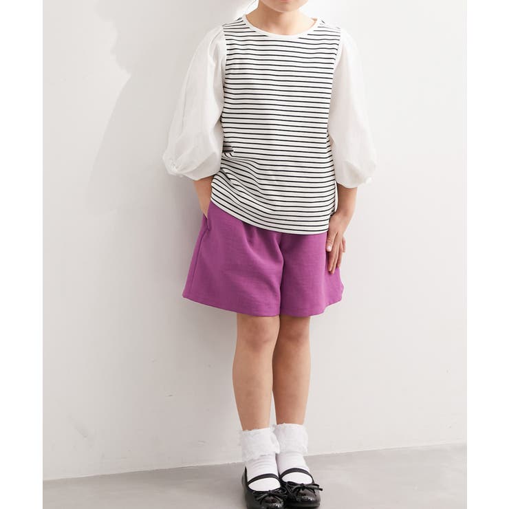 【KIDS】リンクコーデ/異素材袖ポンチトップス | ROPE' PICNIC【KIDS】 | 詳細画像3 