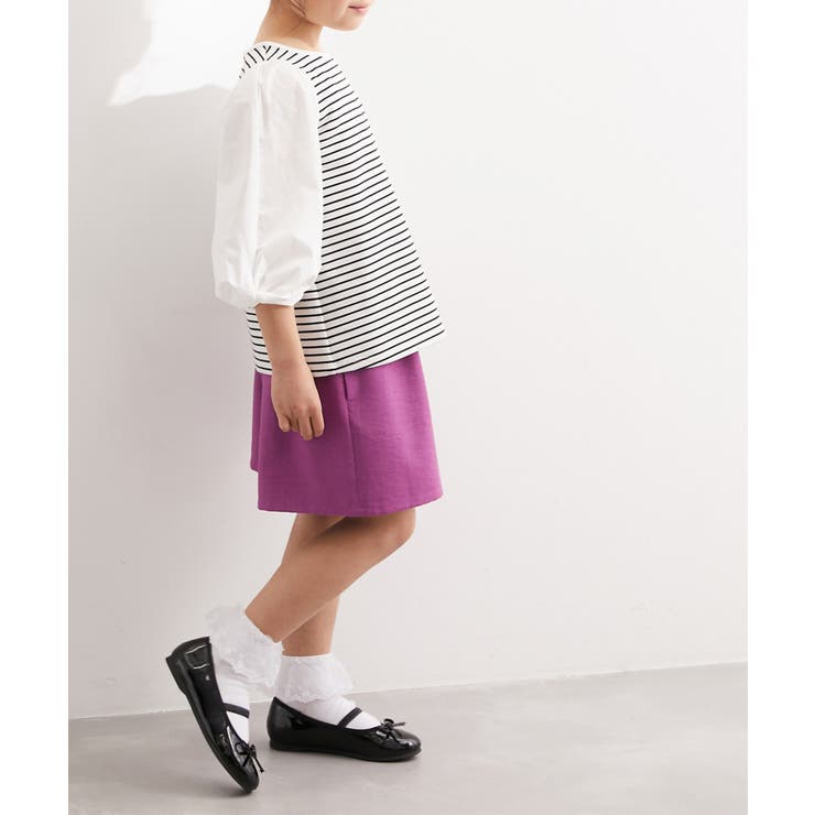 【KIDS】リンクコーデ/異素材袖ポンチトップス | ROPE' PICNIC【KIDS】 | 詳細画像4 