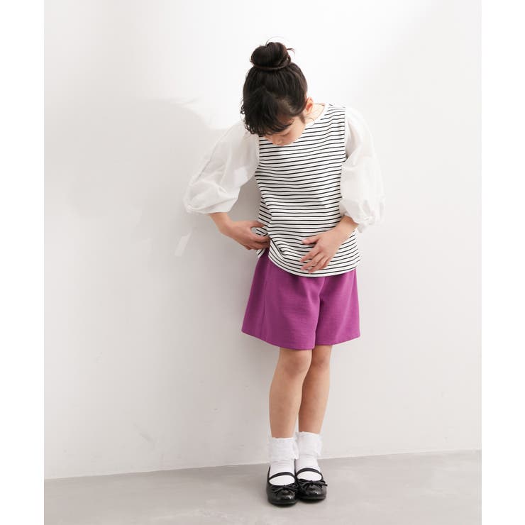 【KIDS】リンクコーデ/異素材袖ポンチトップス | ROPE' PICNIC【KIDS】 | 詳細画像5 