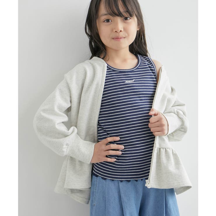 【KIDS】ミニロゴ刺繍入りボーダータンクトップ/リンクコーデ | ROPE' PICNIC【KIDS】 | 詳細画像2 