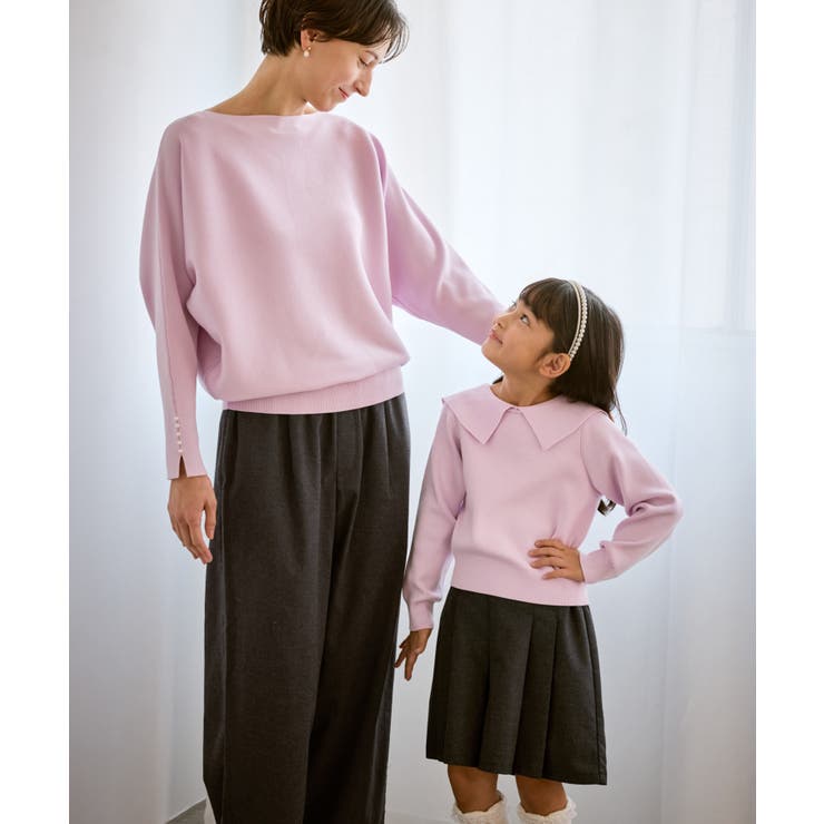 前後2WAYマシュマロニットリボンカラートップス イージーケア リンクコーデ | ROPE' PICNIC【KIDS】 | 詳細画像12 