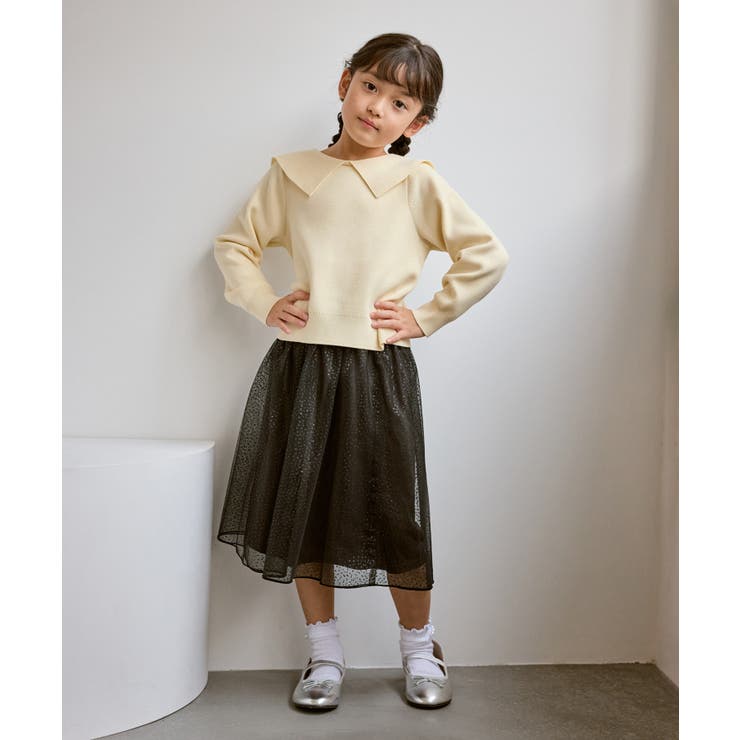 前後2WAYマシュマロニットリボンカラートップス イージーケア リンクコーデ | ROPE' PICNIC【KIDS】 | 詳細画像6 