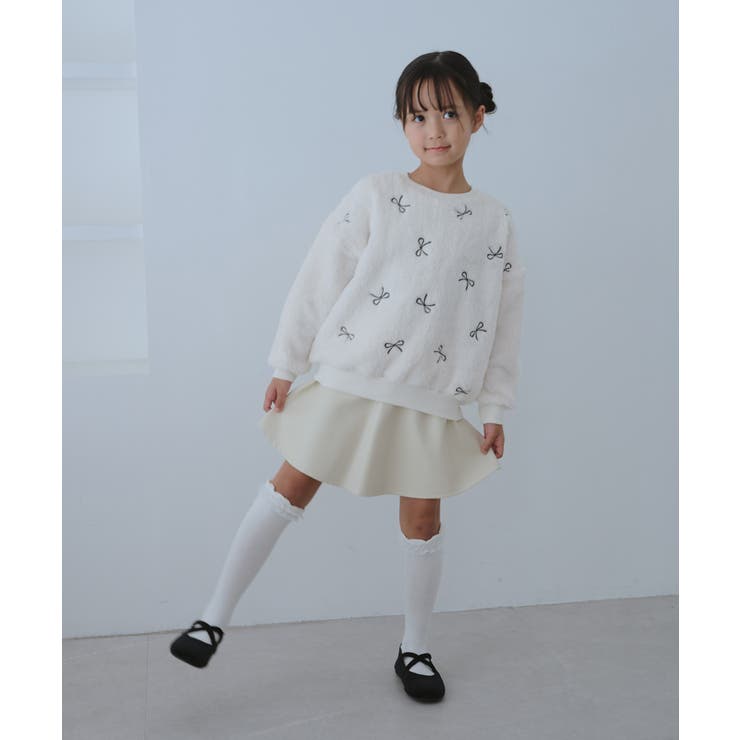 【KIDS/キッズ】リボン刺繍ボアプルオーバー | ROPE' PICNIC【KIDS】 | 詳細画像2 