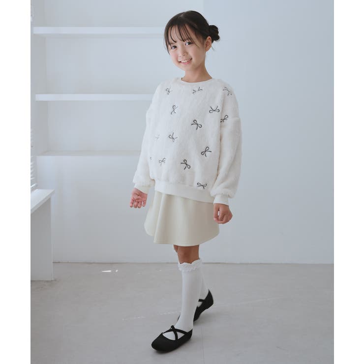 【KIDS/キッズ】リボン刺繍ボアプルオーバー | ROPE' PICNIC【KIDS】 | 詳細画像3 