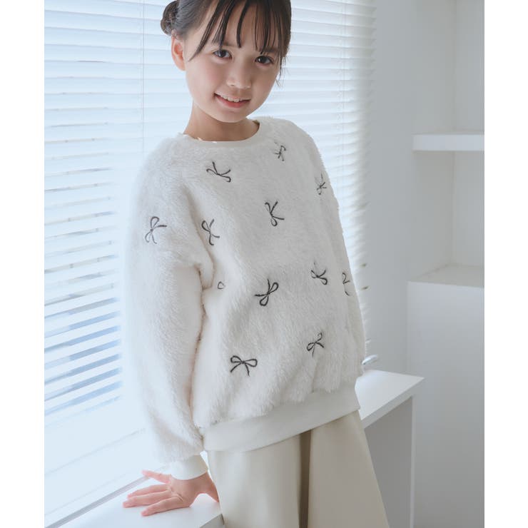 【KIDS/キッズ】リボン刺繍ボアプルオーバー | ROPE' PICNIC【KIDS】 | 詳細画像5 