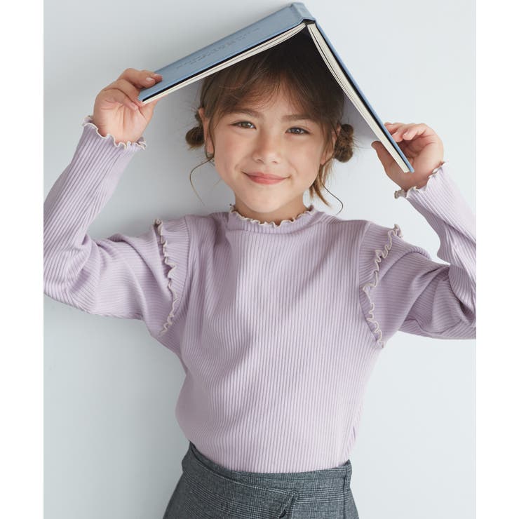 【KIDS/キッズ】プチフリル配色テレコトップス | ROPE' PICNIC【KIDS】 | 詳細画像1 