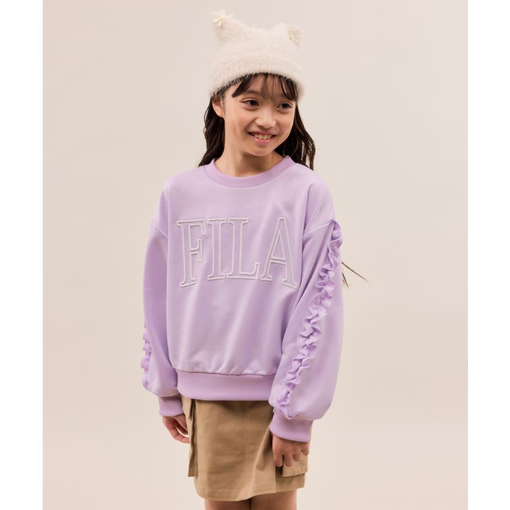 ラベンダー系(53) | 【KIDS/キッズ】【FILA/フィラ別注】袖フリル裏毛プルオーバー | ROPE' PICNIC【KIDS】
