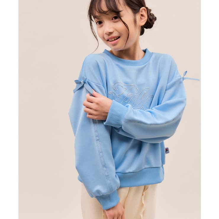 【KIDS/キッズ】【FILA/フィラ別注】ラインストーンロゴ裏毛プルオーバー | ROPE' PICNIC【KIDS】 | 詳細画像15 