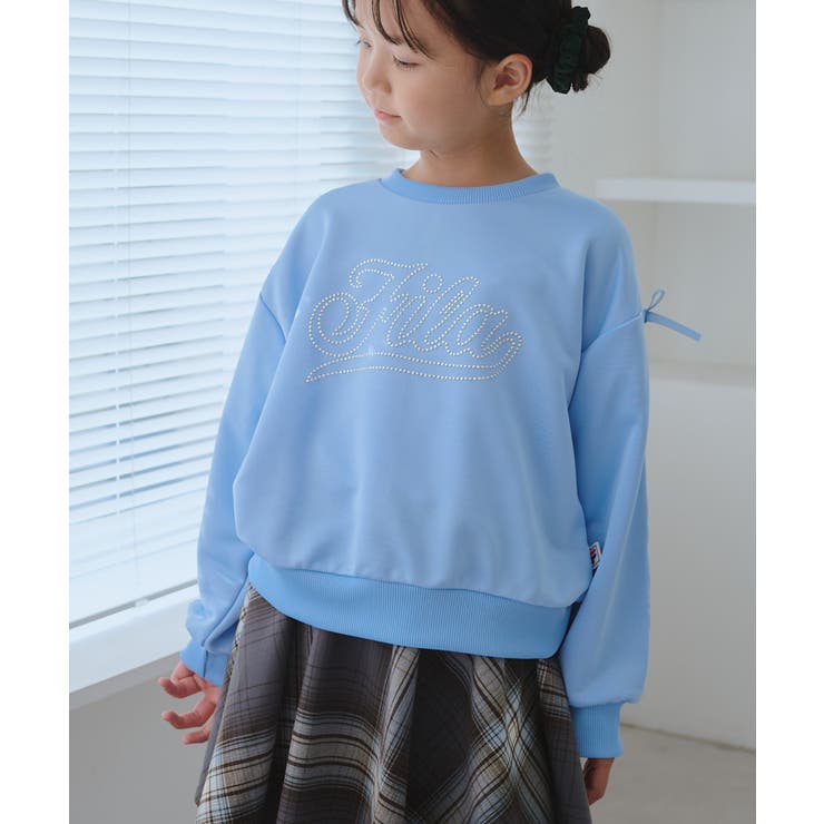 【KIDS/キッズ】【FILA/フィラ別注】ラインストーンロゴ裏毛プルオーバー | ROPE' PICNIC【KIDS】 | 詳細画像4 
