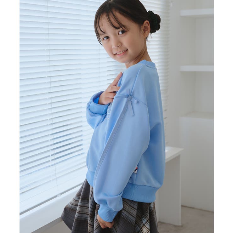 【KIDS/キッズ】【FILA/フィラ別注】ラインストーンロゴ裏毛プルオーバー | ROPE' PICNIC【KIDS】 | 詳細画像5 