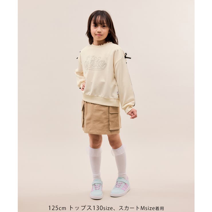 【KIDS/キッズ】【FILA/フィラ別注】ラインストーンロゴ裏毛プルオーバー | ROPE' PICNIC【KIDS】 | 詳細画像6 