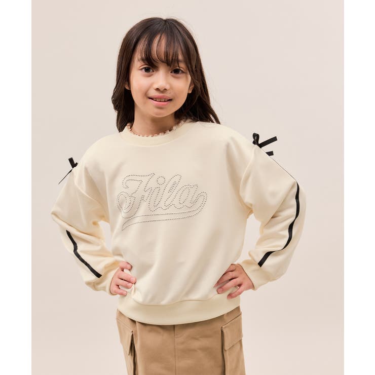 キナリ(16) | 【KIDS/キッズ】【FILA/フィラ別注】ラインストーンロゴ裏毛プルオーバー | ROPE' PICNIC【KIDS】