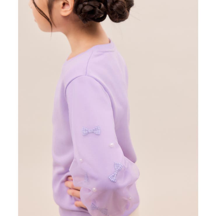 【KIDS/キッズ】ギンガムチェックリボンスリーブ裏毛トップス | ROPE' PICNIC【KIDS】 | 詳細画像15 