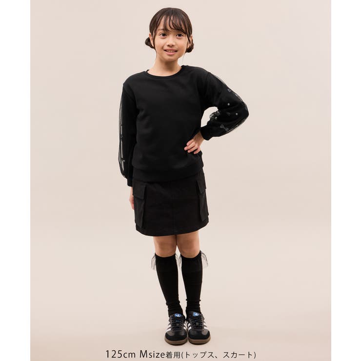 【KIDS/キッズ】ギンガムチェックリボンスリーブ裏毛トップス | ROPE' PICNIC【KIDS】 | 詳細画像2 