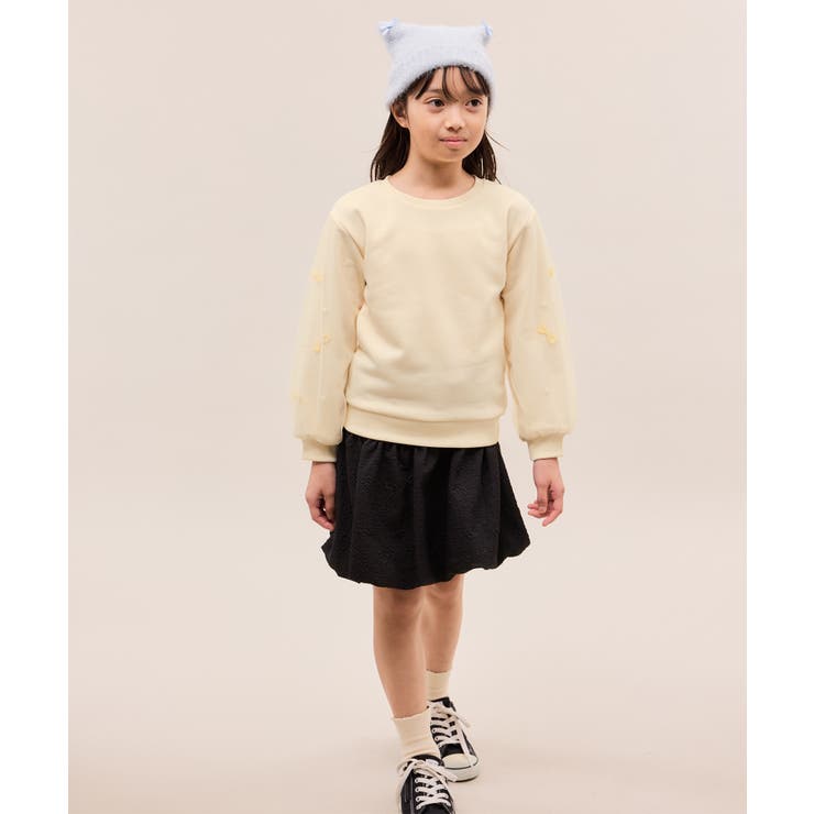 【KIDS/キッズ】ギンガムチェックリボンスリーブ裏毛トップス | ROPE' PICNIC【KIDS】 | 詳細画像7 