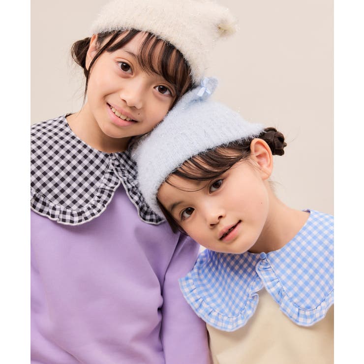 【KIDS/キッズ】ギンガムチェック付け襟裏毛トップス | ROPE' PICNIC【KIDS】 | 詳細画像7 