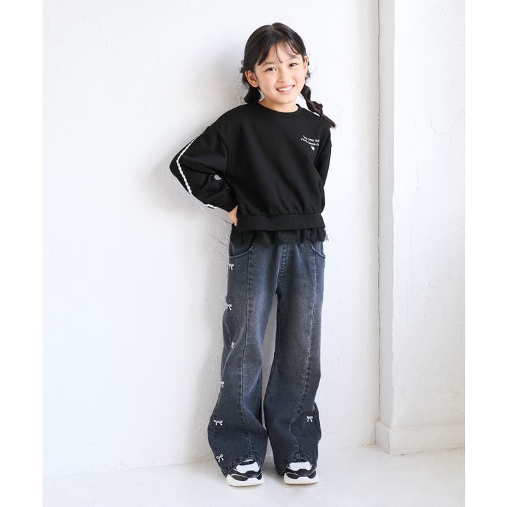 【KIDS/キッズ】裾チュール裏毛プルオーバー | ROPE' PICNIC【KIDS】 | 詳細画像3 