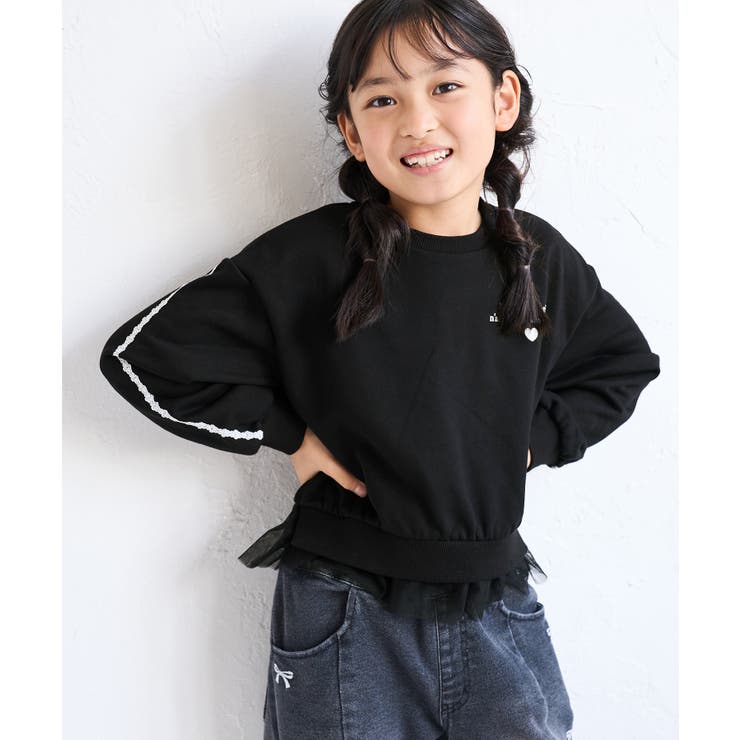【KIDS/キッズ】裾チュール裏毛プルオーバー | ROPE' PICNIC【KIDS】 | 詳細画像5 