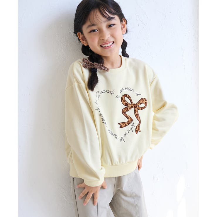 【KIDS/キッズ】ハート リボーンモチーフ 裏毛プルオーバー | ROPE' PICNIC【KIDS】 | 詳細画像4 