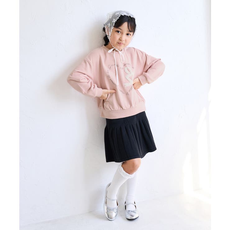 【KIDS/キッズ】ハート リボーンモチーフ 裏毛プルオーバー | ROPE' PICNIC【KIDS】 | 詳細画像6 