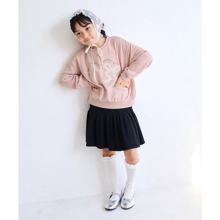 【KIDS/キッズ】ハート リボーンモチーフ 裏毛プルオーバー | ROPE' PICNIC【KIDS】 | 詳細画像7 