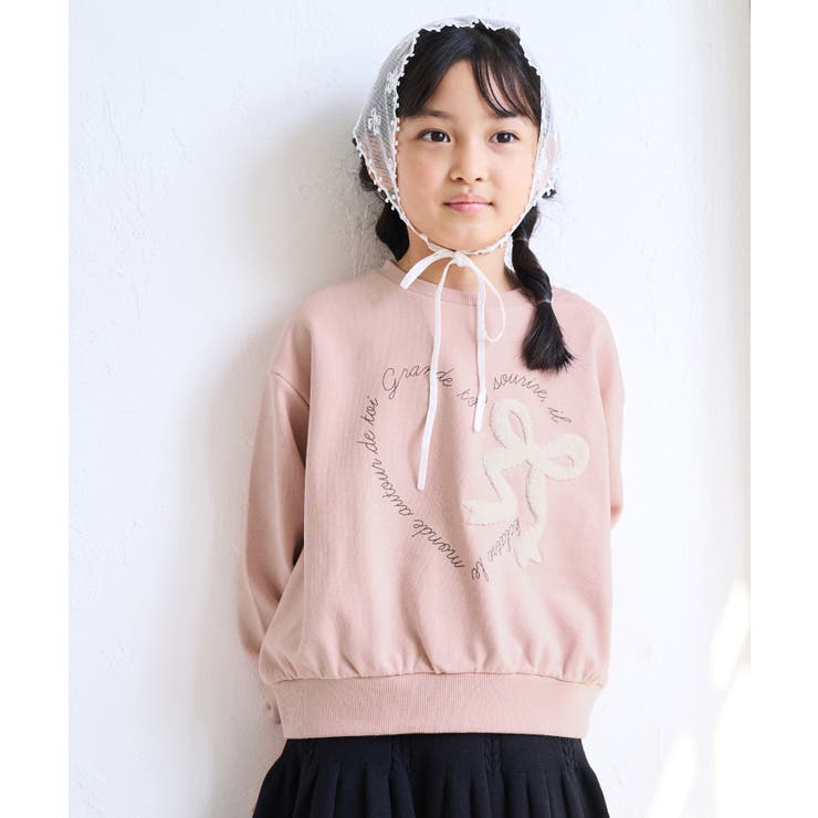【KIDS/キッズ】ハート リボーンモチーフ 裏毛プルオーバー | ROPE' PICNIC【KIDS】 | 詳細画像9 