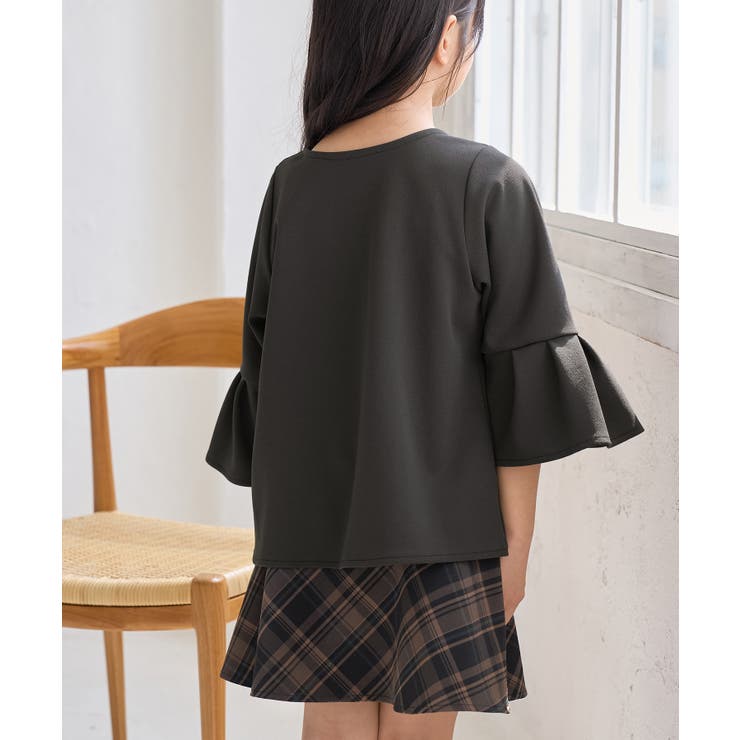 【KIDS】2WAY・リンクコーデ/ジョーゼットパールボタン付きトップス | ROPE' PICNIC【KIDS】 | 詳細画像4 