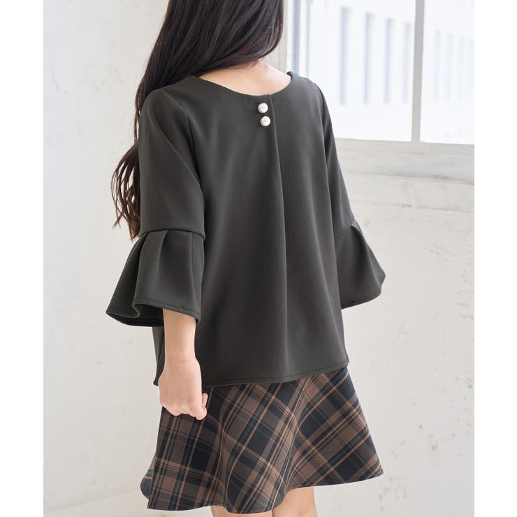 【KIDS】2WAY・リンクコーデ/ジョーゼットパールボタン付きトップス | ROPE' PICNIC【KIDS】 | 詳細画像6 