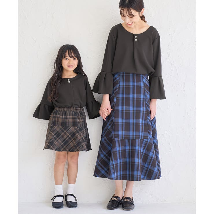 【KIDS】2WAY・リンクコーデ/ジョーゼットパールボタン付きトップス | ROPE' PICNIC【KIDS】 | 詳細画像8 