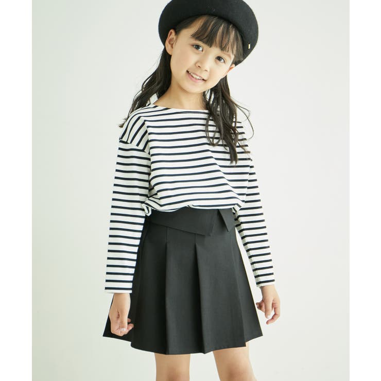 【KIDS】細ボーダー天竺トップス/リンクコーデ・WEB限定サイズ:110cm | ROPE' PICNIC【KIDS】 | 詳細画像5 